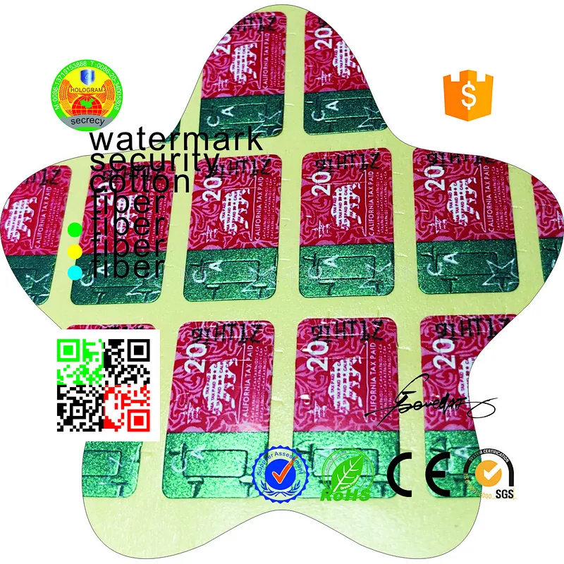 3D Custom Adhesive QR Code Security Hologram Label