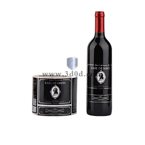 China quality manufacture custom printing wine glass bottle label roll hot sale