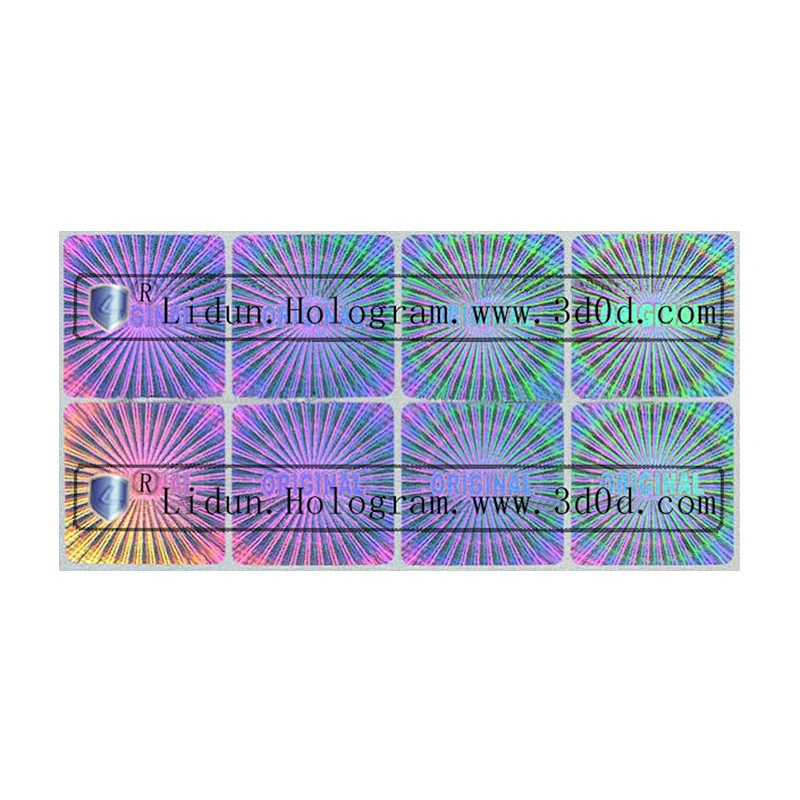 Custom cheaper square gold 3D hologram security label permanent stickers labels