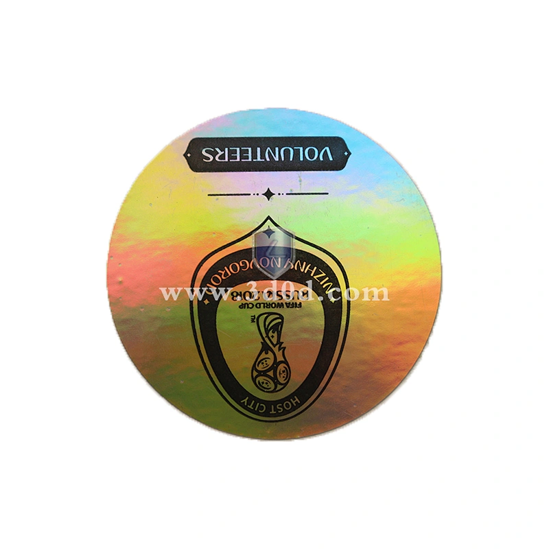 Custom gold foil hot stamping transparent vinyl label stickers