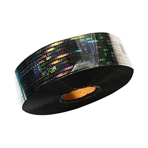 Custom LOGO sticker hot stamping security holographic tape label printing