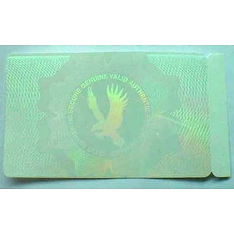 PVC scratch prepaid hologram overlay shopping card