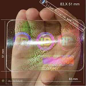 3d Security ID card/ hologram card/