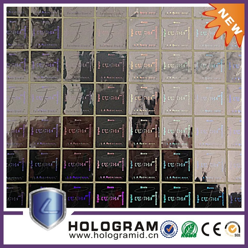 hologram picture printing, design tape/holographic,sealing hp hologram