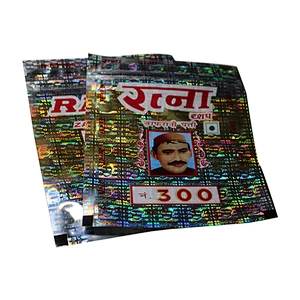 Transparent bottom shiny nylon holographic aluminum foil plastic holographic bag