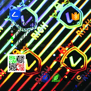 3D Custom Adhesive QR Code Security Hologram Label