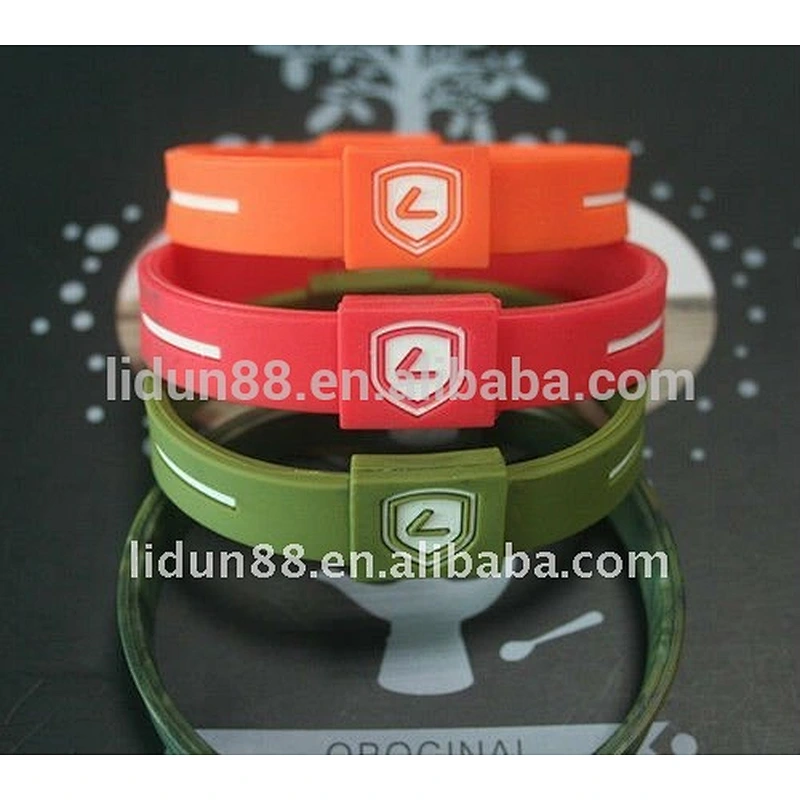 Promotional fashion tie dye mosquito repellent bracelet silicone rubber ID wristband