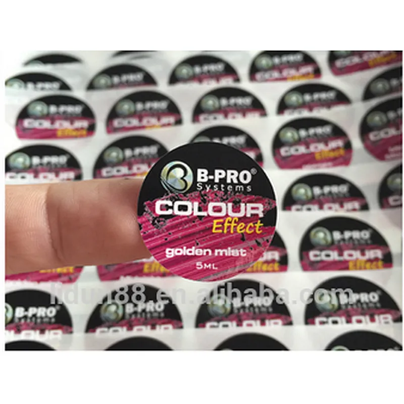 China lipstick sticker packaging clear adhesive labels