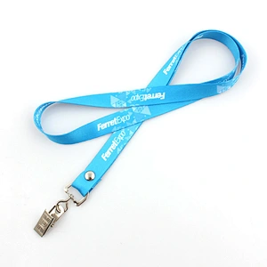 Custom heat transfer printed card holder id lanyard polyester material neck strap