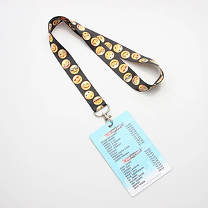 Heat transfer printing polyester eco-friendly lanyard with hook