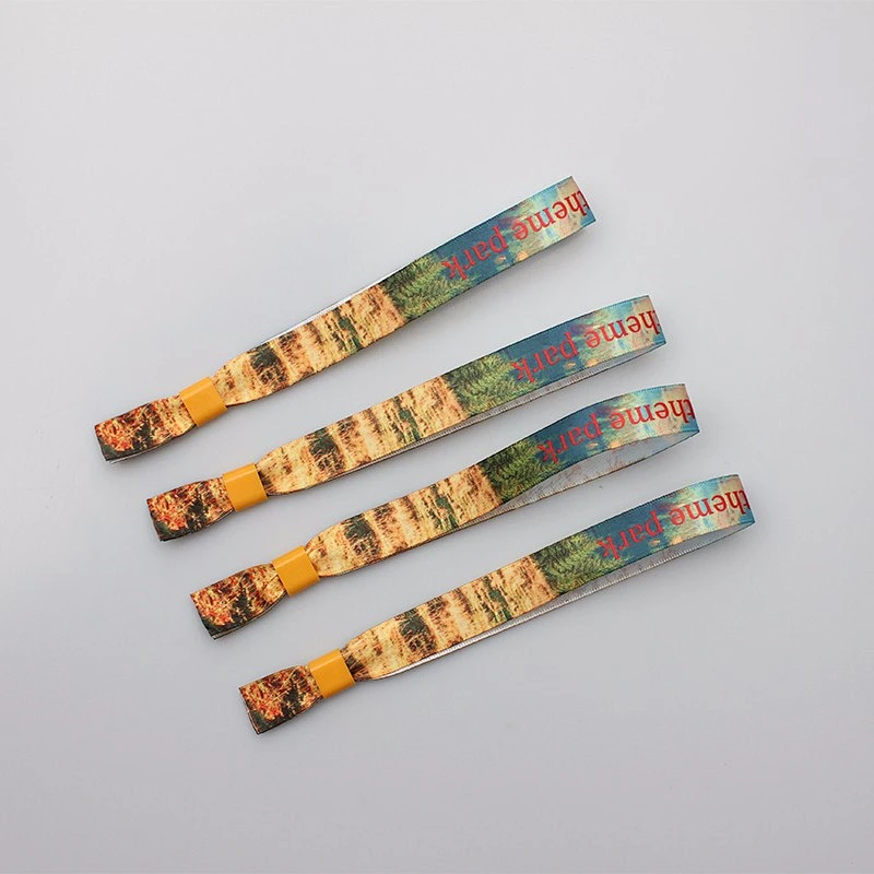 Event fabric wristband with white plastic locks wholesale bracelets