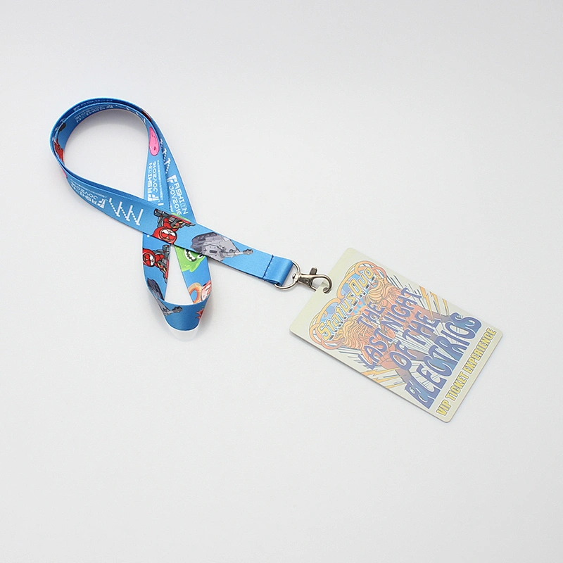 Polyester exhibition business PVC id card holder lanyard necklace