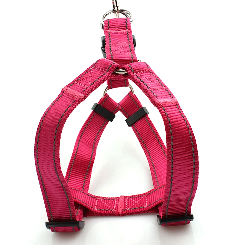 Adjustable Heavy Duty Pink Dog Harness for Training Walking Running