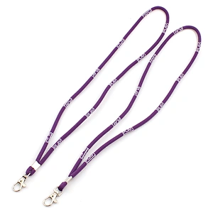 Factory OEM high quality personalized round lanyard for work/music/party
