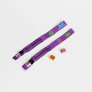 Factory Production Custom Polyester Woven Wristband for Events