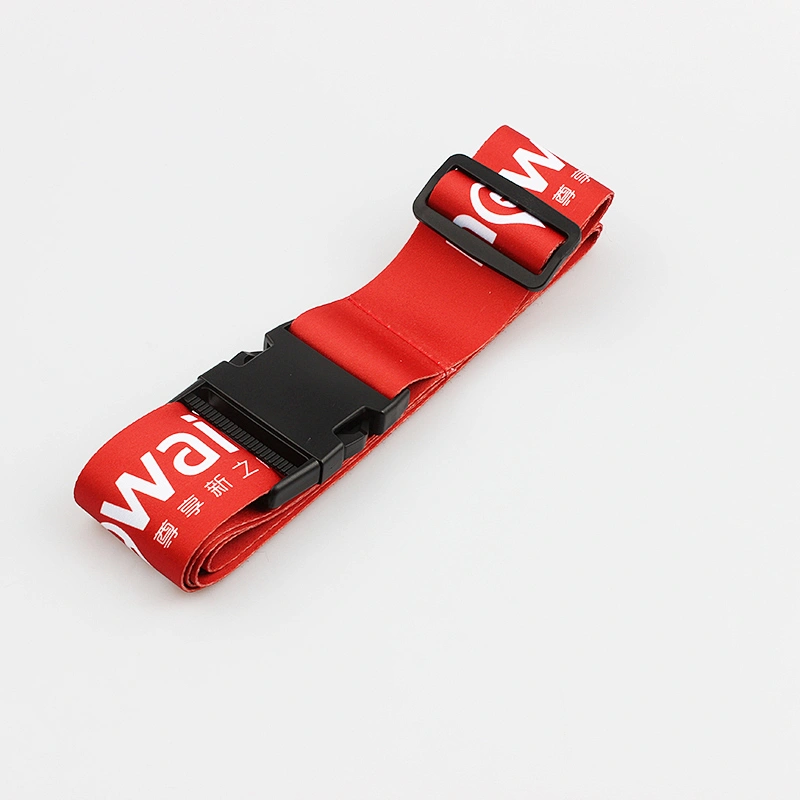 Promotional customized logo adjustable travel luggage strap