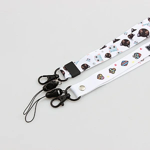 Polyester colorful neck strap lanyard pouch for cell phone
