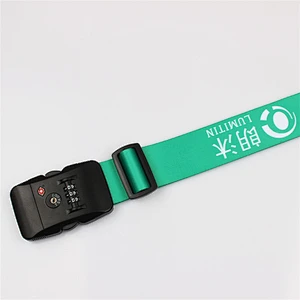Wholesale promotional durable custom made polyester weight luggage belt with TSA lock