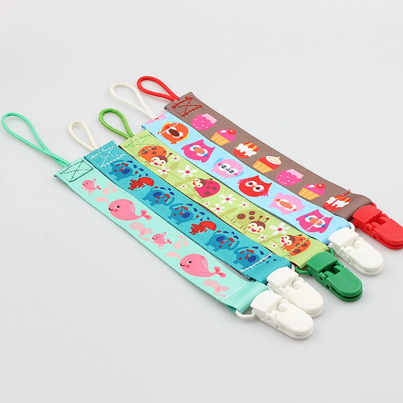 Eco-friendly cute custom printing baby pacifier clip with design and sample free