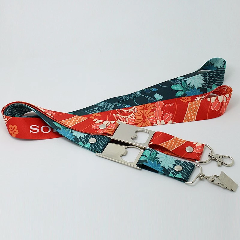 Wholesale polyester neck lanyard with J-hook  minimum order