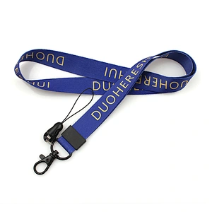 Promotional sublimation printing lanyard with metal hook