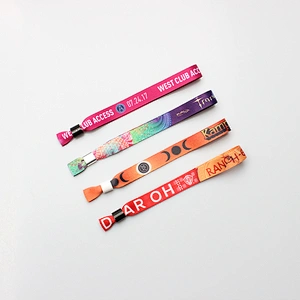 Custom high quality handcrafted wristbands with plastic slider for promotion gift