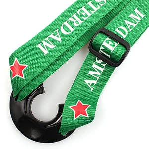 High quality silk screen print water bottle holder neck lanyard