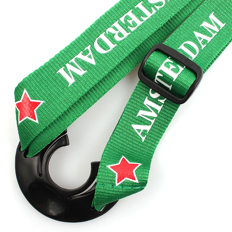 High quality silk screen print water bottle holder neck lanyard