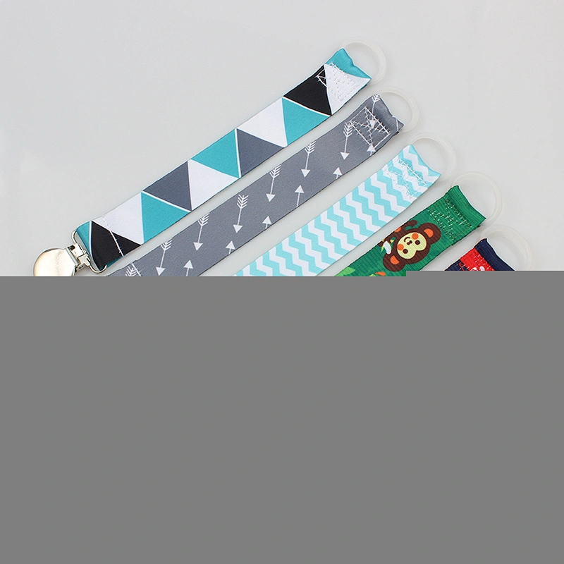 Eco-friendly cute custom printing baby pacifier clip with design and sample free