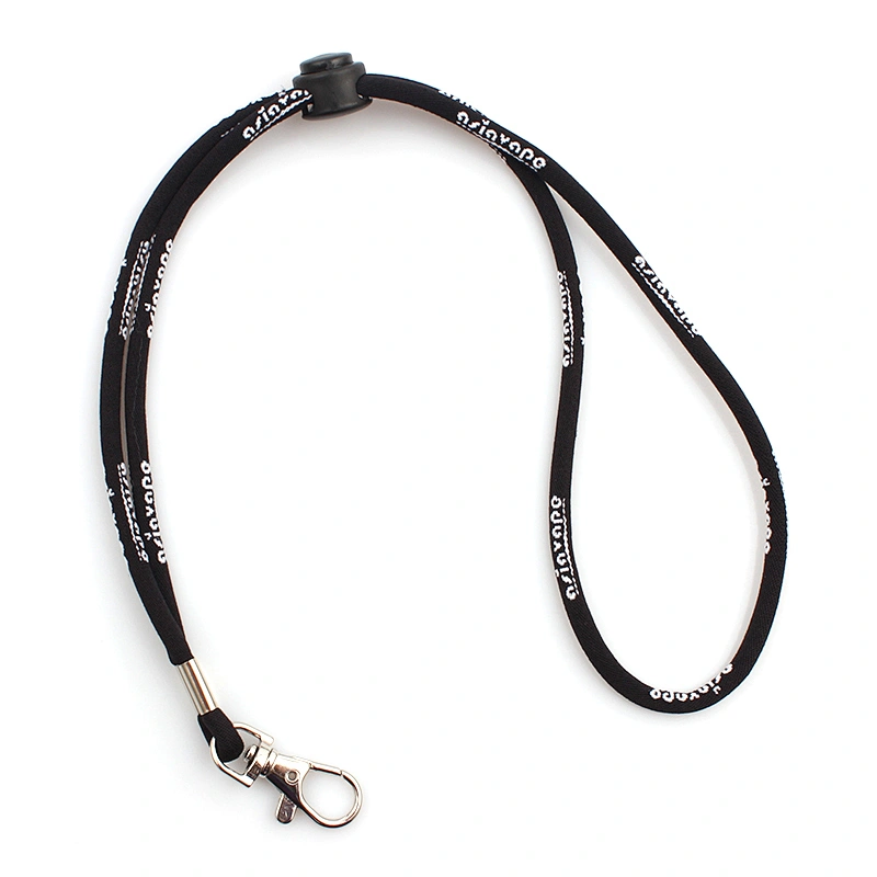 High end thick polyester embroidery lanyard keychain with custom logo