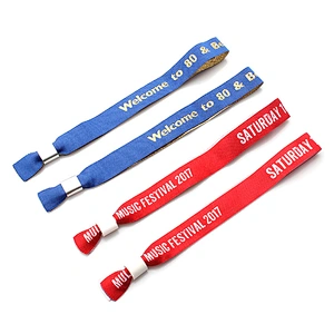 Make Your Own Customized Embroidered Cloth Bracelets Branded Wristbands