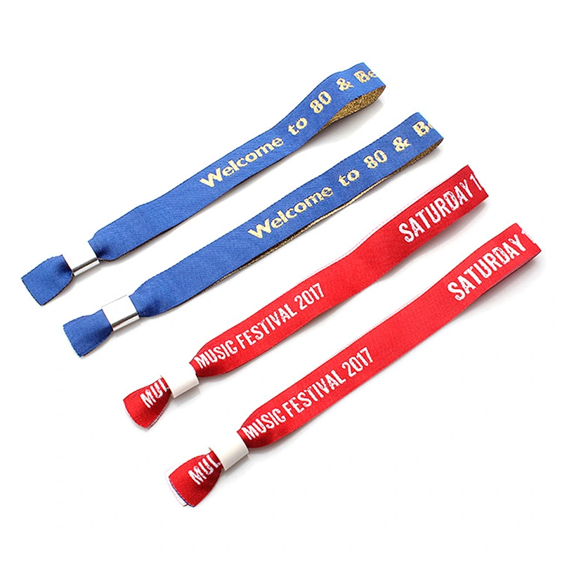 Make Your Own Customized Embroidered Cloth Bracelets Branded Wristbands