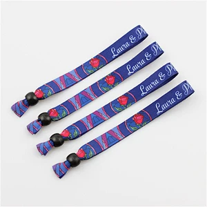 Fashion eco friendly wristband with sublimation printing logo