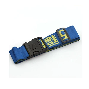 Custom packing tag loop strap woven luggage belt with breakaway hook