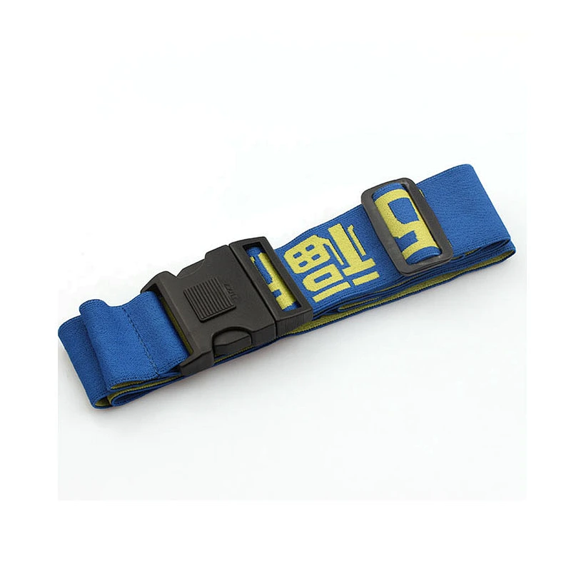 Custom packing tag loop strap woven luggage belt with breakaway hook