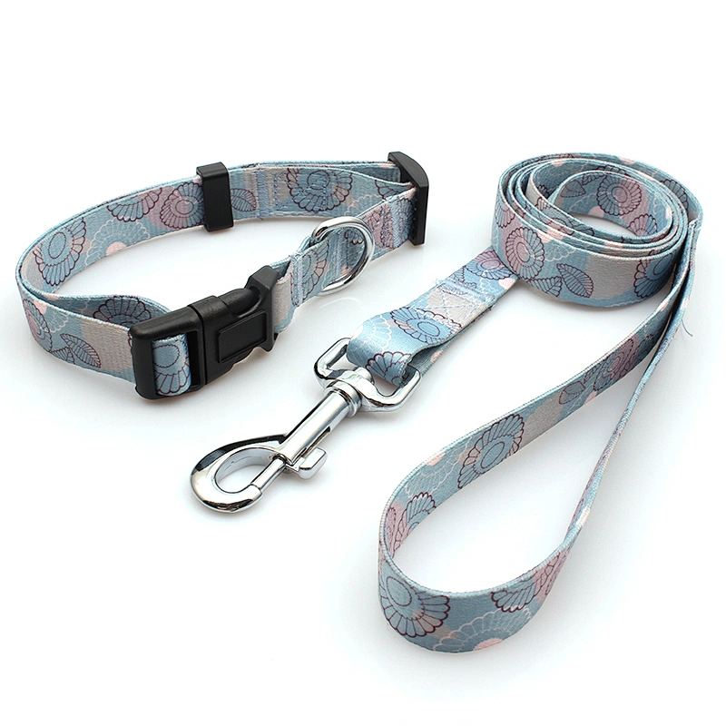 Sublimation printing pet dog collar leashes with custom design