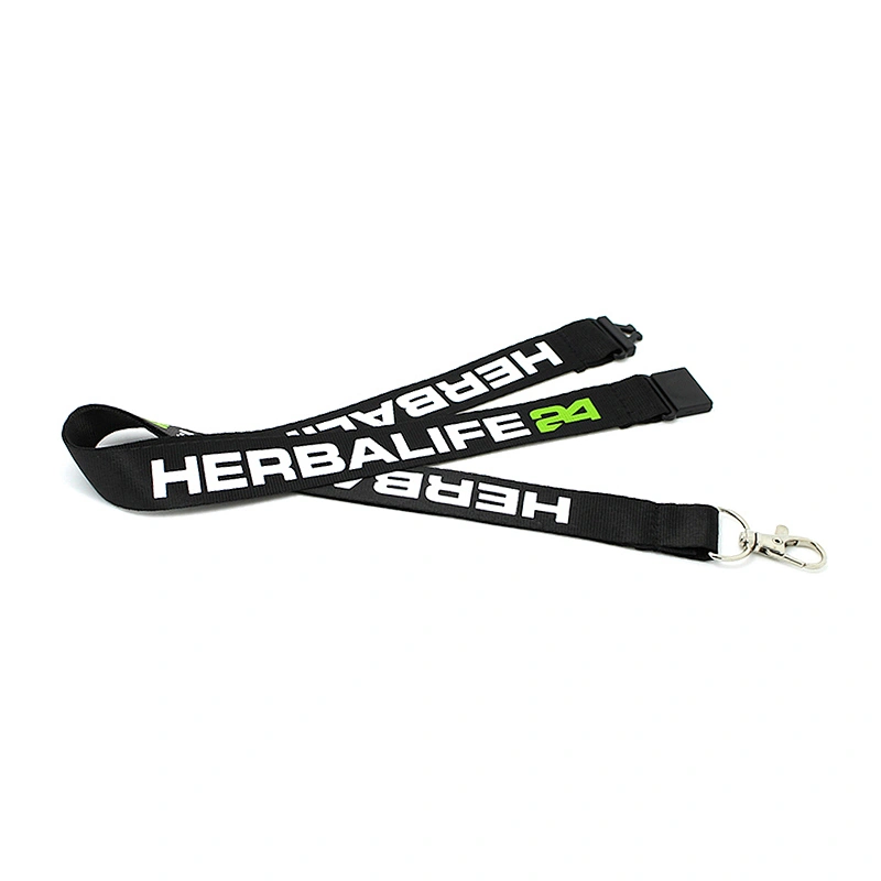 Factory new products silk screen nylon lanyard necklace