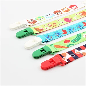 Eco-friendly fabric material baby pacifier holder clip