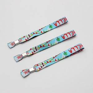 Disposable fabric bracelet custom design wristband personalized