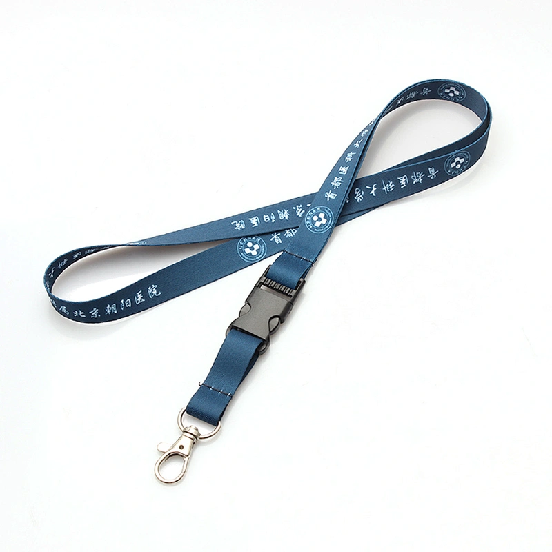 Wholesale polyester neck lanyard with J-hook  minimum order