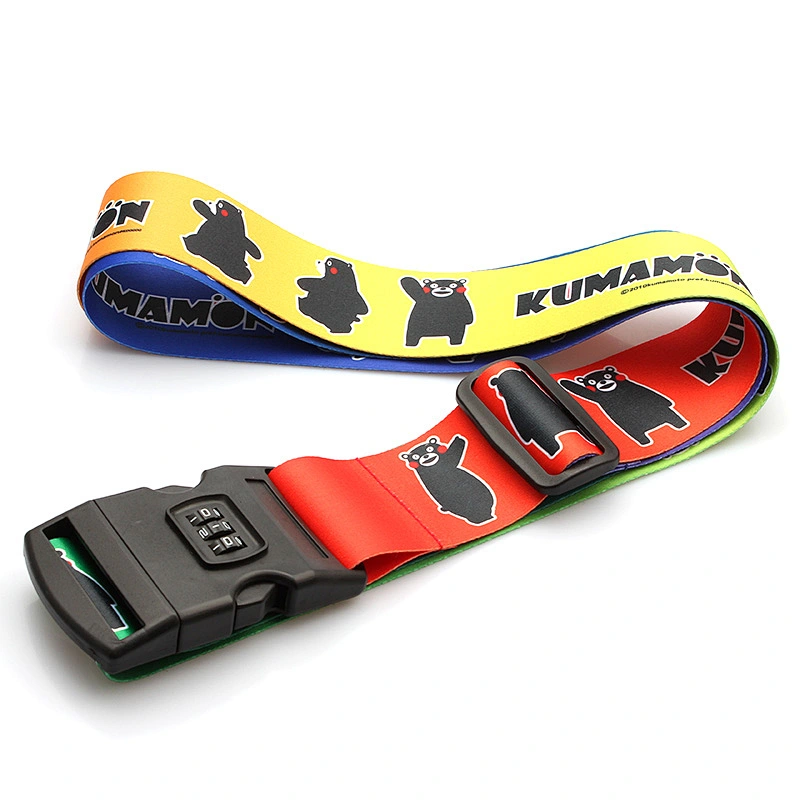 Password suitcase secure lock wholesale custom luggage strap with lock
