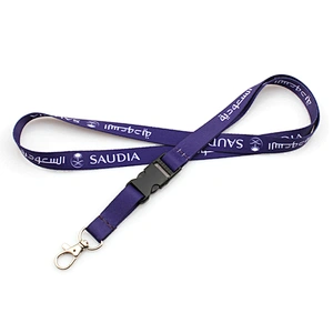 Polyester cheap personalized single side one color custom printed lanyard no MOQ