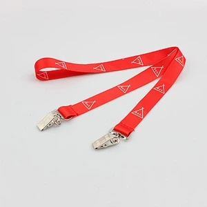 Customized decorative stylish double ended lanyard with bull dog clip