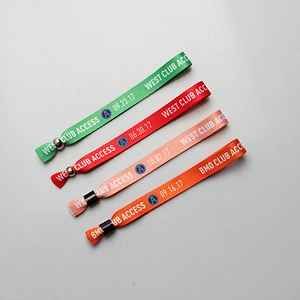 Custom high quality handcrafted wristbands with plastic slider for promotion gift