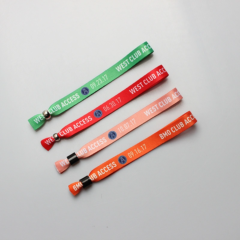 Custom high quality handcrafted wristbands with plastic slider for promotion gift