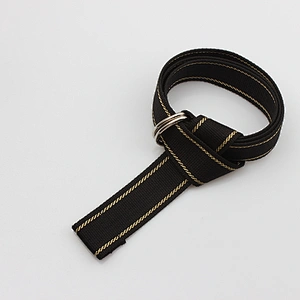 Fashion nylon custom logo fabric woven men belt