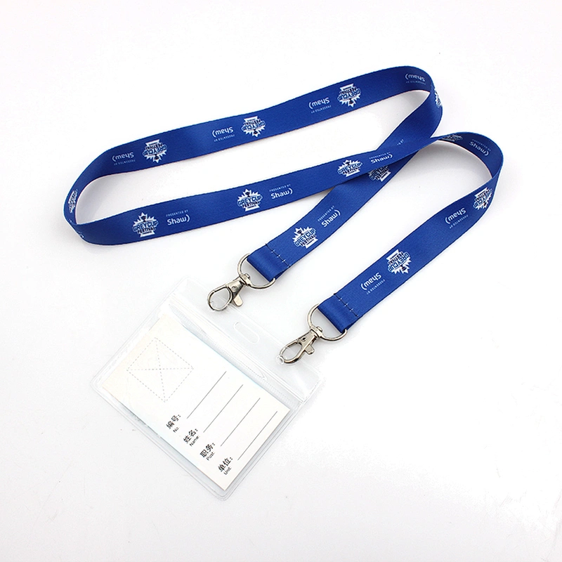 Dye Sublimation Polyester Leather Jacket Lanyard With ID Card