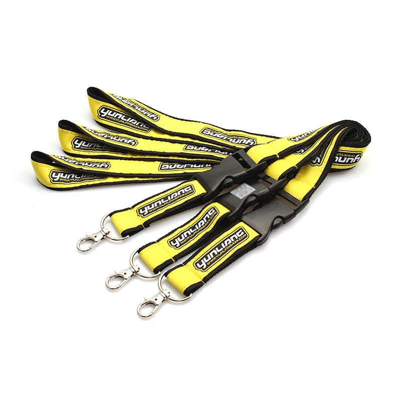 New style high quality cheap polyester double layer lanyard