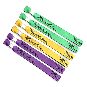 Factory price promotional custom fabric bracelet with lock for festivals
