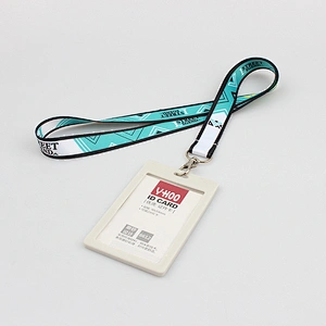 Custom clear soft plastic id card lanyard for exhibition